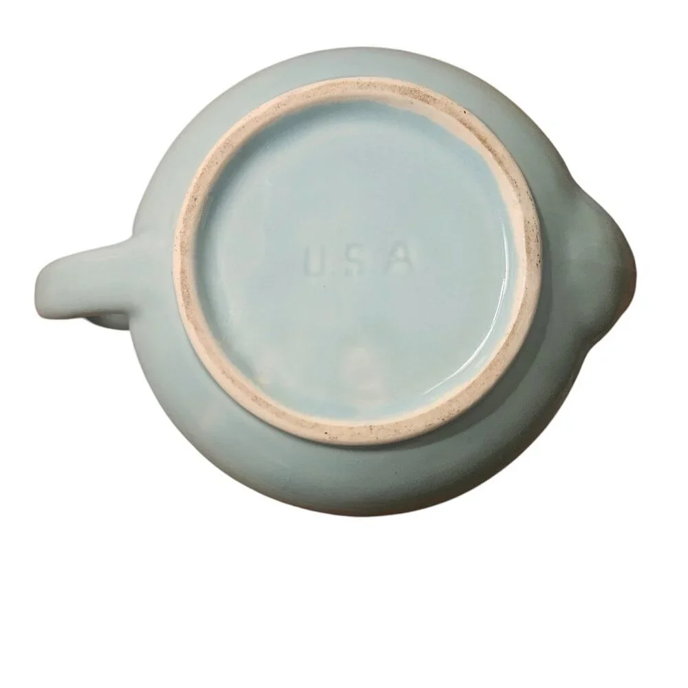 Vintage Tiffany Blue MCM Hall Teapot - No Lid - Repurposed as planter!!! EUC!!!! - Picture 2 of 9